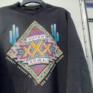 Vintage USA made Salem Sportswear 1996 Arizona Superbowl crewneck sweater M
